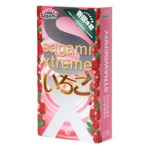 Презервативы Sagami Xtreme Strawberry №10 с ароматом клубники