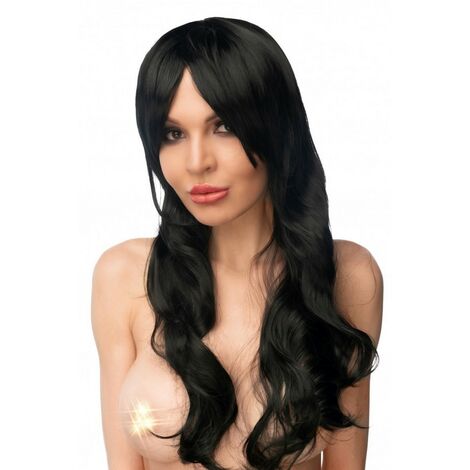 Парик с длинными волнистыми волосами Ая Джага-Джага, черный