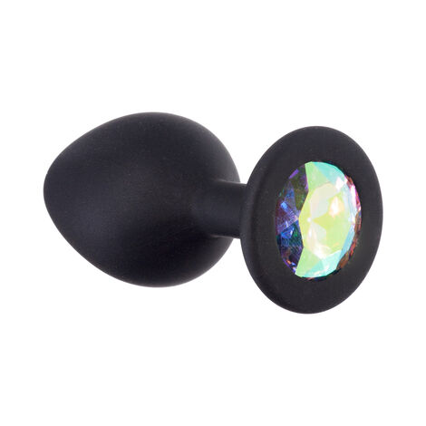 Анальная пробка Emotions Cutie Medium Black moonstone crystal, чёрная