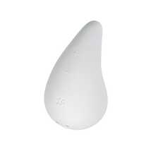 Вибромассажер Satisfyer Dew Drop, силикон, белый, 8,1 см