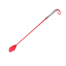 Стек с металлической хромированной ручкой красный