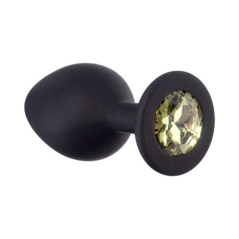 Анальная пробка Emotions Cutie Medium Black  golden crystal, чёрная